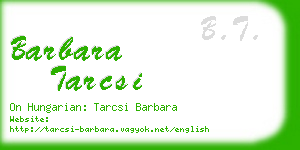 barbara tarcsi business card